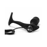 b-Vibe Vibrating Snug & Tug Rechargeable Weighted Silicone Anal Plug with Cockring Black