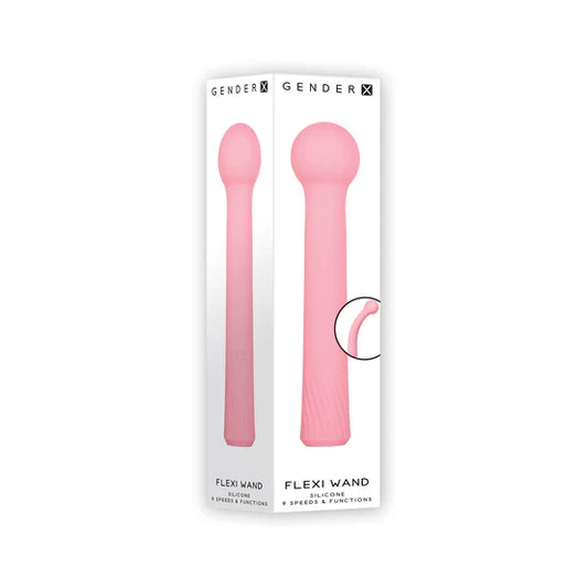 Gender X Flexi Wand Rechargeable Poseable Silicone Vibrator Pink