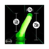 Blush Neo Elite Glow in the Dark Viper 7 in. Dual-Density Dildo - Neon Green