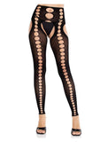 Leg Avenue Seamless Opaque Cut-Out Footless Suspender Hose