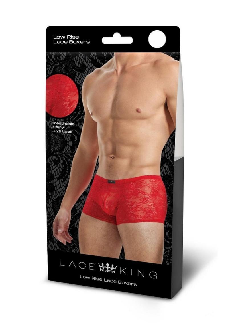 Lace King Lace Boxers - Red