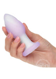 Lavender Haze Ridge Probe Silicone Rechargeable Anal Plug - Purple/White