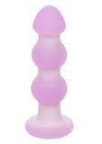 Lavender Haze Beaded Probe Silicone Rechargeable Anal Plug - Purple/White