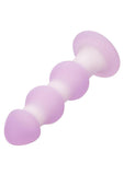 Lavender Haze Beaded Probe Silicone Rechargeable Anal Plug - Purple/White