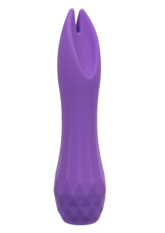 Gia Dual Flicker Silicone Rechargeable Vibrator - Purpl