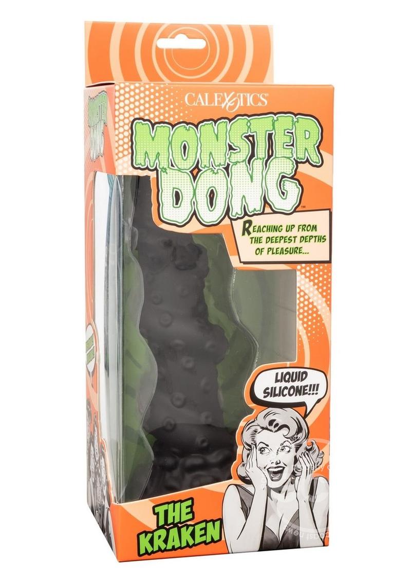 Monster Dong The Kraken Silicone Dildo 8in - Black