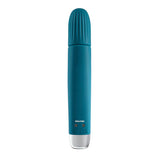 Evolved Super Slim Rechargeable Textured Silicone Sli mline Vibrator Teal