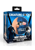 Creature Cocks Night Prowler Silicone Penis Sleeve - Large - Silver/Black