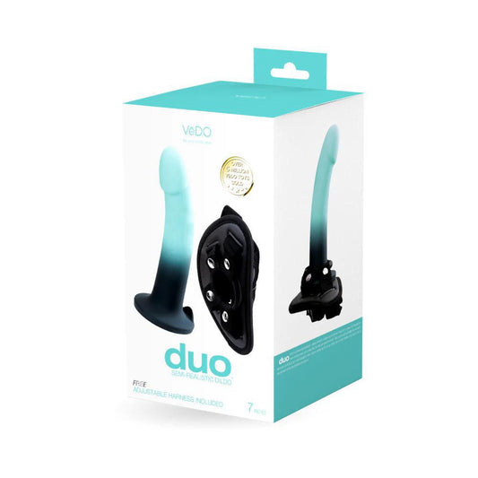 VeDO Duo Silicone Dildo (Non-Vibrating) with Harness