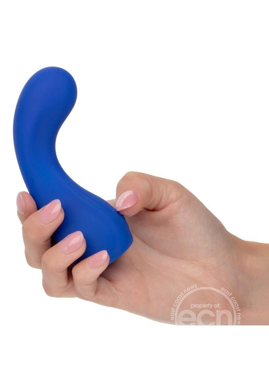 Cascade Curve Rechargeable Silicone Vibrator - Blue