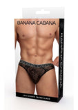 Banana Cabana Lace Nights Thong - Black