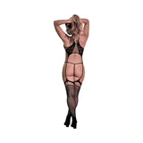 Magic Silk Seamless Gartered Bodysuit & G-String Black OS