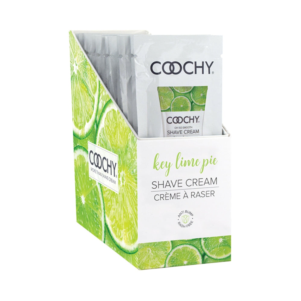 Coochy Shave Cream Key Lime Pie 0.5 oz. Foil 24-Piece Display (INDIVIDUAL)