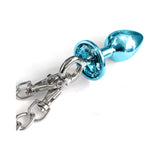 Nixie Metal Butt Plug & Handcuff Set Medium Metallic