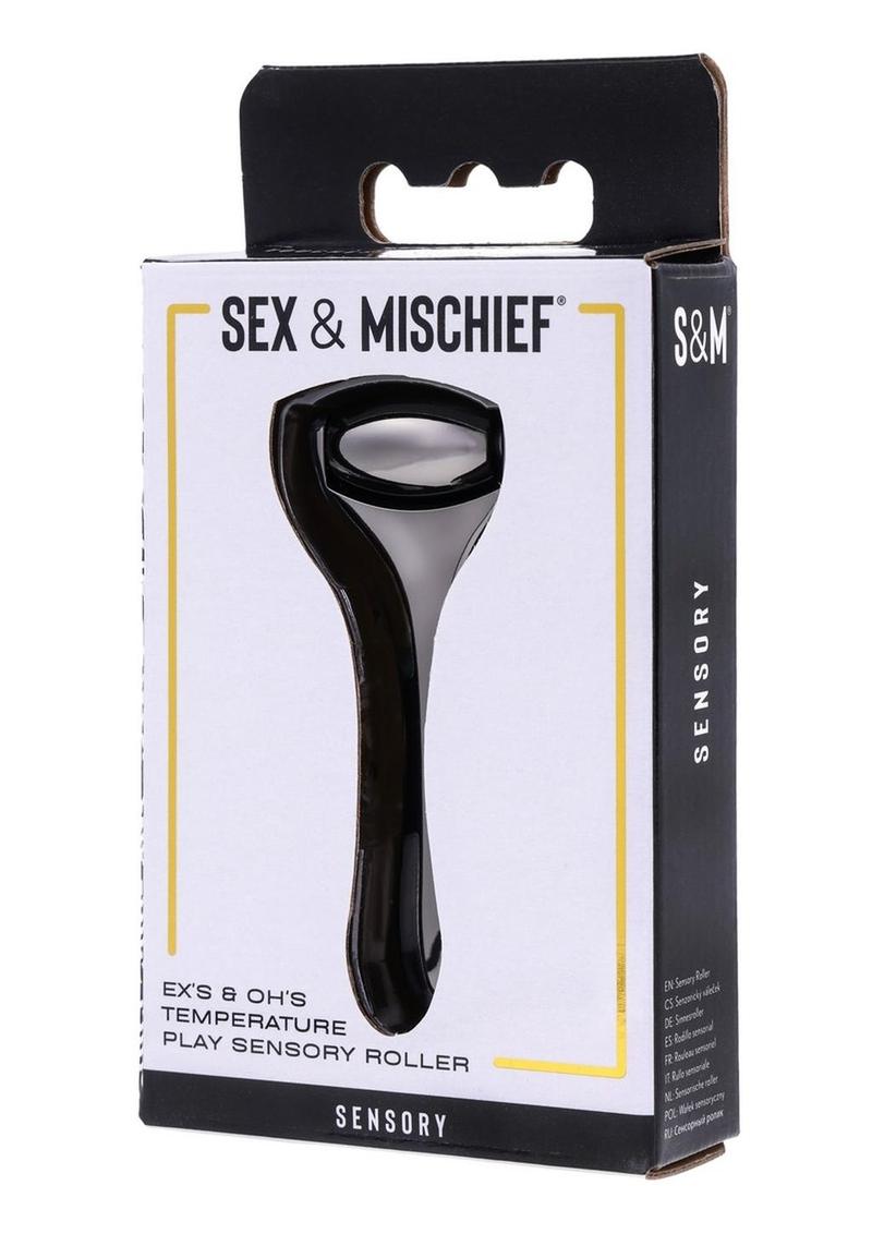 Sex & Mischief Ex's & Oh's Temperature Play Sensory Roller - Black
