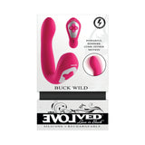 Evolved Buck Wild Rechargeable Silicone Dual Stimulator Pink