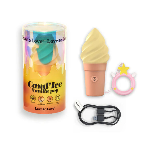 Love to Love Cand'Ice Vanilla Pop Rechargeable Silicone Ice Cream Vibrator