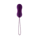 Evolved Eager Egg Rechargeable Remote-Controlled Thrusting Silicone Vibrator Purple