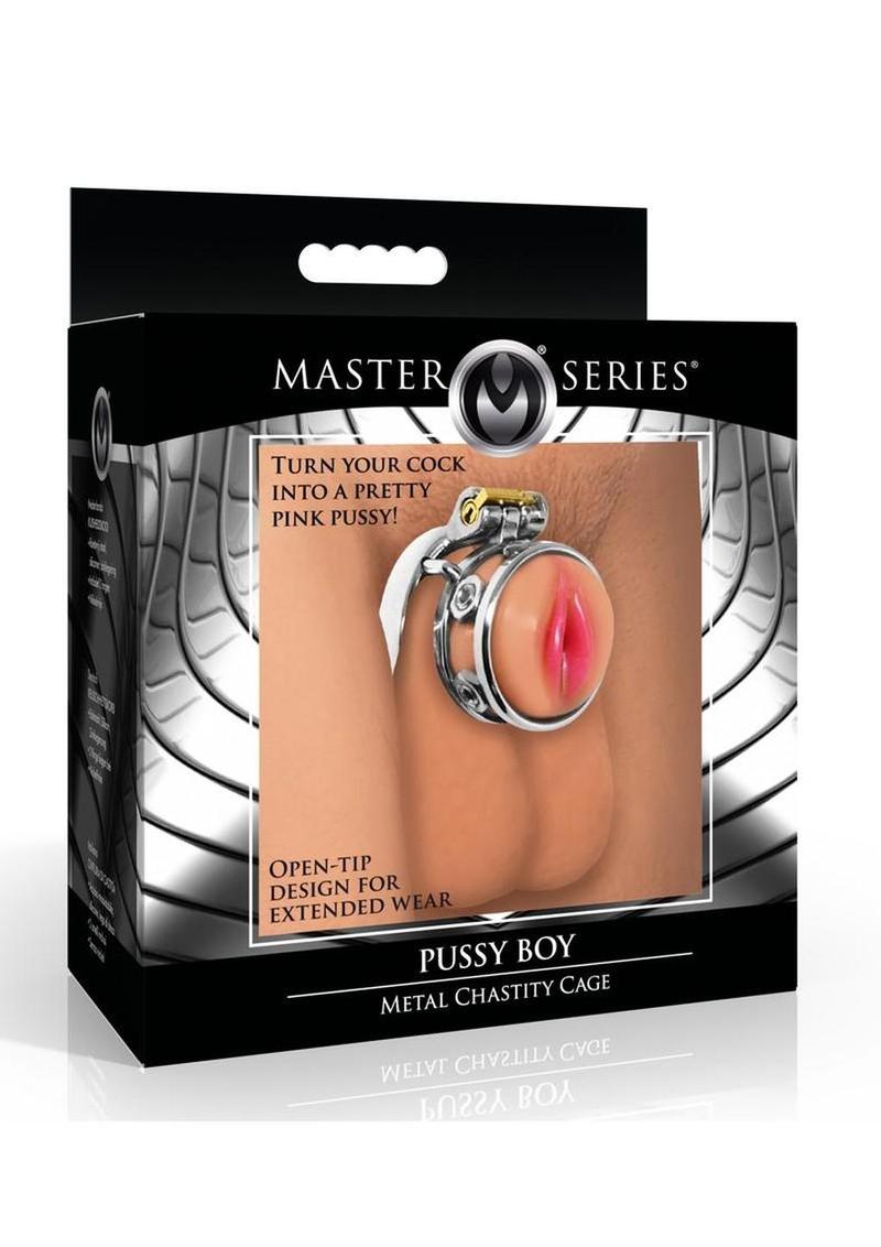 Master Series Pussy Boy Metal Chastity Cage