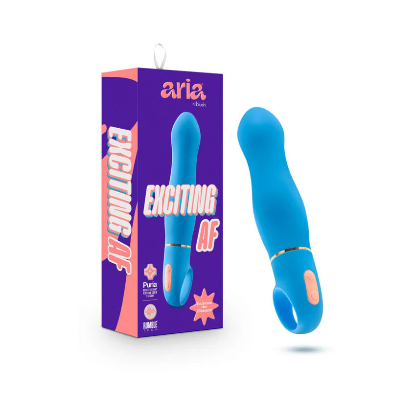 Aria Exciting AF Silicone Vibrator Blue