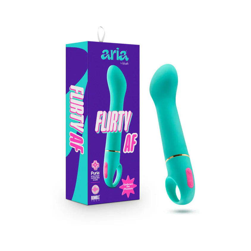 Aria Flirty AF Silicone G-Spot Vibrator Teal