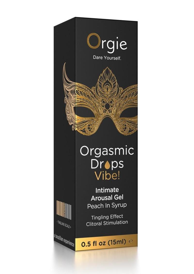 Orgie Orgasmic Drops Vibe! Tingling Clitoral Arousal Serum .5ml - Peach in Syrup