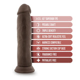 Dr. Skin Plus Thick 9 in. Triple Density Posable Dildo Brown