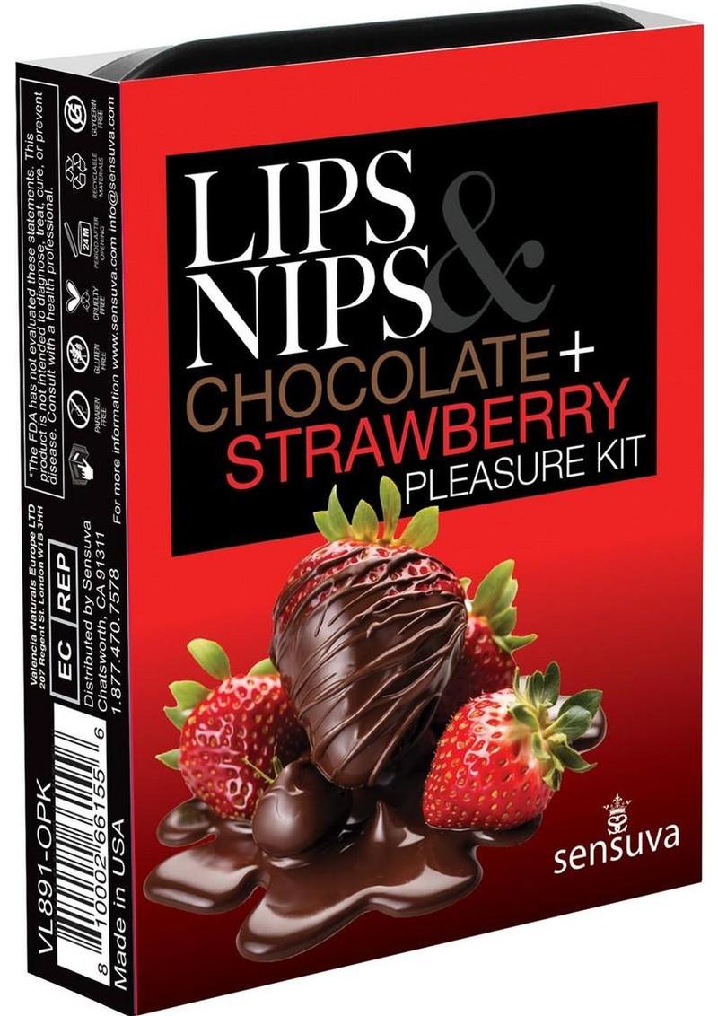 Sensuva Lips N Nips Pleasure Kit Limited Edition - Chocolate Strawberry