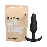 In a Bag Silicone Anal Plug 4in - Black