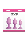 INYA Triple Ace Kit Silicone Lube Channel Anal Plugs (3 Piece) - Pink