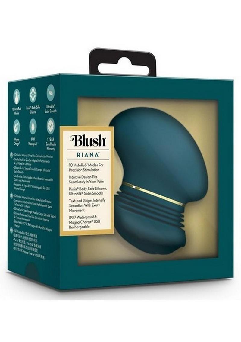 Blush Collection Riana Rechargeable Silicone Clitoral Stimulator - Dark Teal