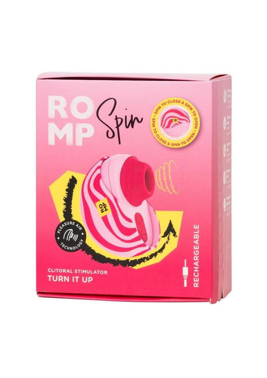 Romp Spin Travel Rechargeable Silicone Clitoral Stimulator - Pink