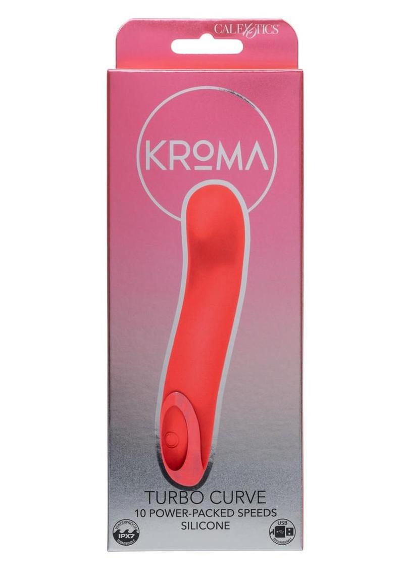 Kroma Turbo Curve Rechargeable Silicone Vibrator - Orange