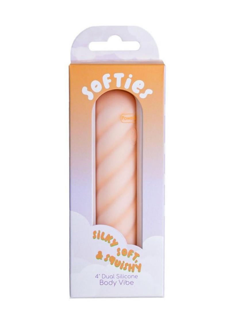 Softies Dual Silicone Rechargeable Body Bullet Vibrator 4in - Orange