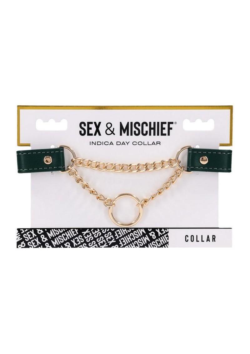 Sex & Mischief Indica Day Collar - Green/Gold