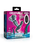 Creature Cocks Octoprobe Gyrating Rechargeable Silicone Prostate Vibrator with Remote Control - Blue/Purple