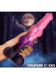 Creature Cocks Lycan Werewolf Silicone Dildo - Pink/Purple