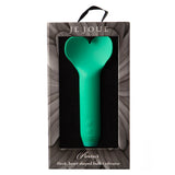 Je Joue Amour Rechargeable Silicone Heart-Shaped Fluttering Bullet Vibrator Emerald Green