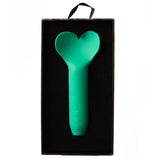 Je Joue Amour Rechargeable Silicone Heart-Shaped Fluttering Bullet Vibrator Emerald Green