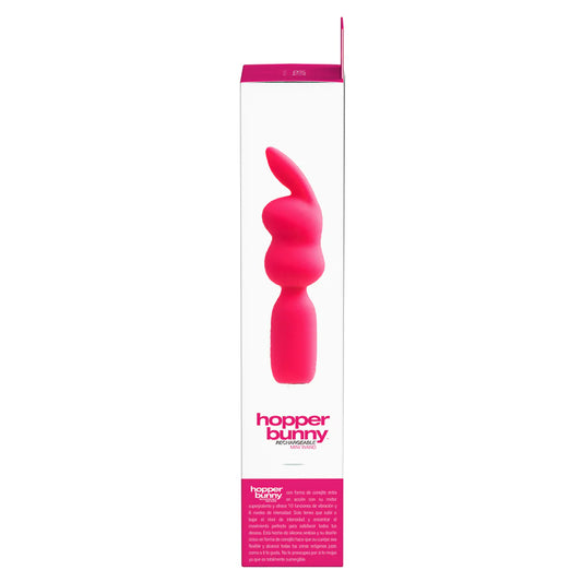 VeDO Hopper Bunny Rechargeable Silicone Mini Wand Vibrator Pink