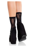 Leg Avenue Bow Net Anklets - Black - O/S