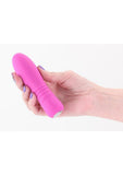 Pretty in Pink Blush Compact Rechargeable Silicone Light Up Vibrator - Pink