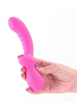Pretty in Pink Peony Rechargeable Silicone G-Spot Vibrator - Pink