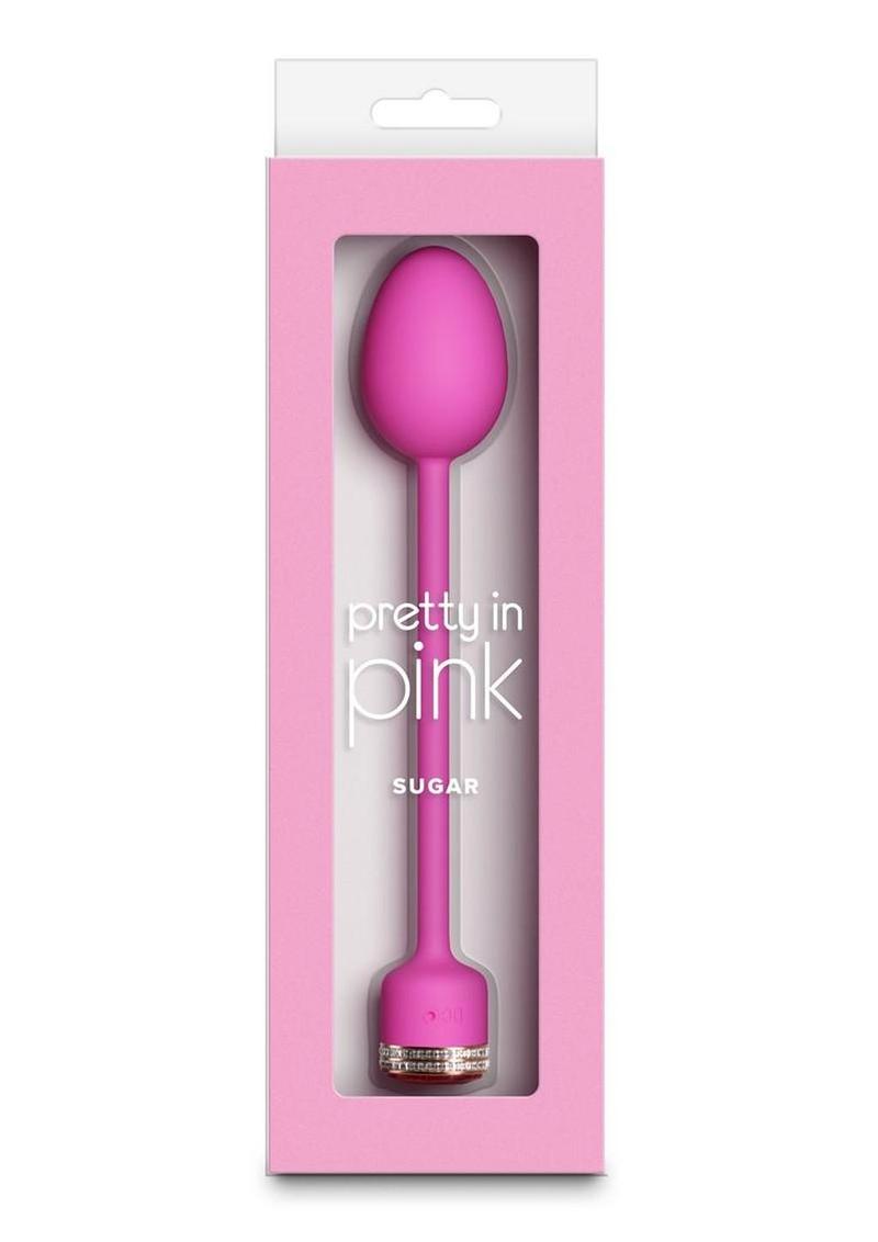 Pretty in Pink Sugar Rechargeable Silicone Vibrating Egg - Pink