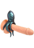 Creature Cocks Octo Grip Vibrating Rechargeable Silicone Cock Ring with Remote - Blue