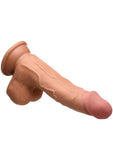 Jock Hard Core Triple Density Dildo with Balls 7.5in - Caramel