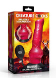 Creature Cocks Hell Hound Inflatable Silicone Dildo - Red/Black