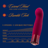 Blush Oh My Gem Classy Rechargeable Warming Silicone G-Spot Vibrator Garnet Red