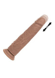 Rechargeable Vibrating & Thrusting Silicone Studs - Caramel