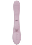 Vive Andria LED Rechargeable Silicone Dual Motor G-Spot VIbrating and Tap Clit Stimulator - Pink